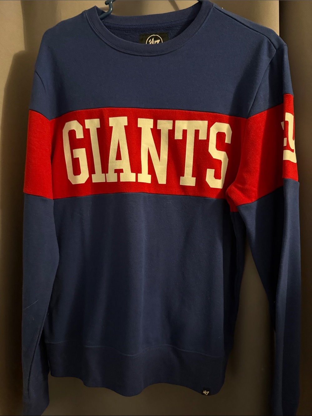 '47 Giants Navy Crewneck with Red Chest Stripe